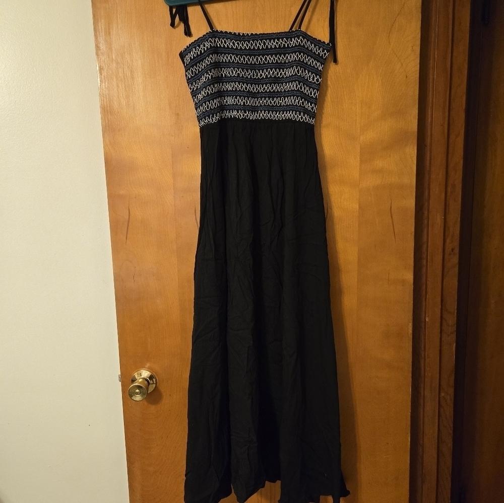 NWT Allegra K Black, Blue & White Maxi Dress Size S